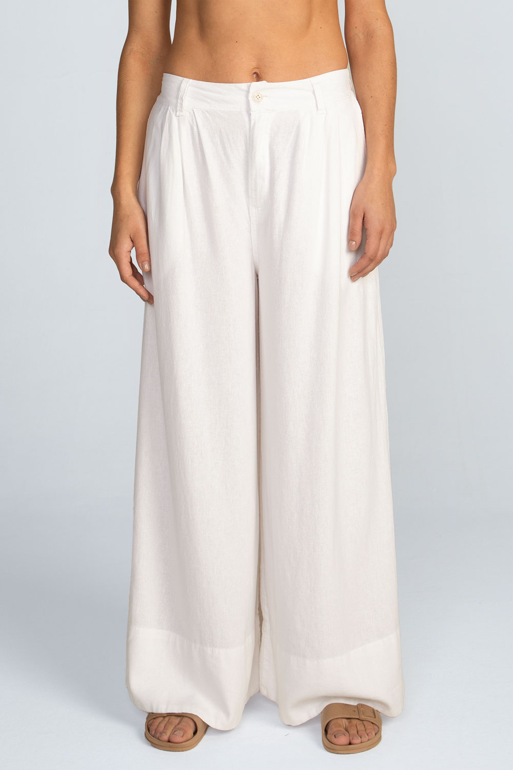 Calça pregas em linho Calça pregas em linho