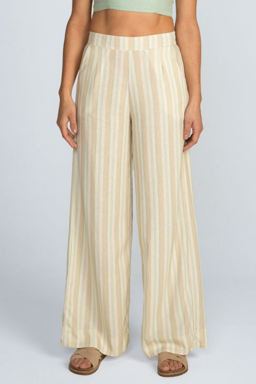 Calça pantalona listrada