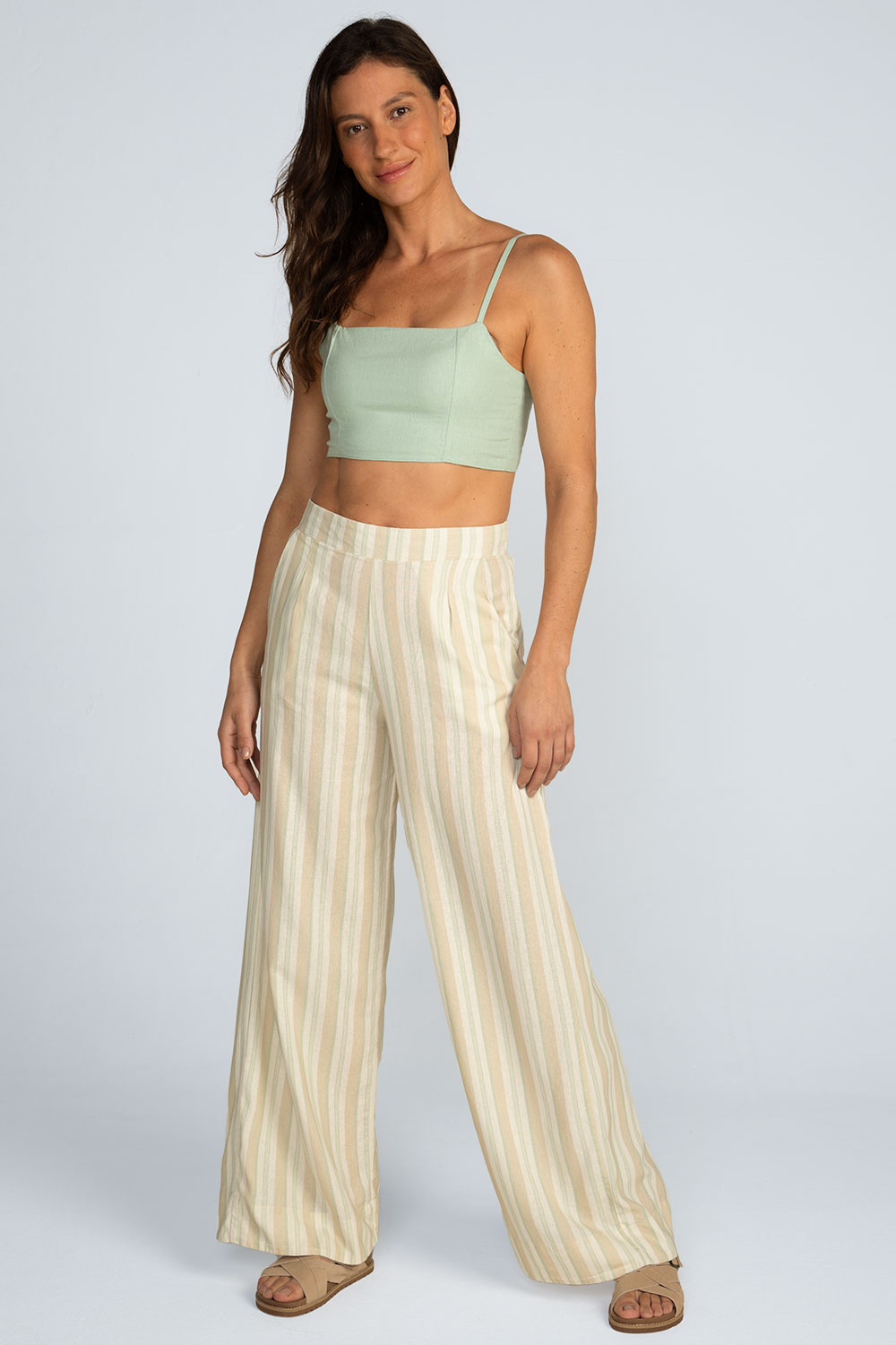 Calça pantalona listrada Calça pantalona listrada - Imagem 2