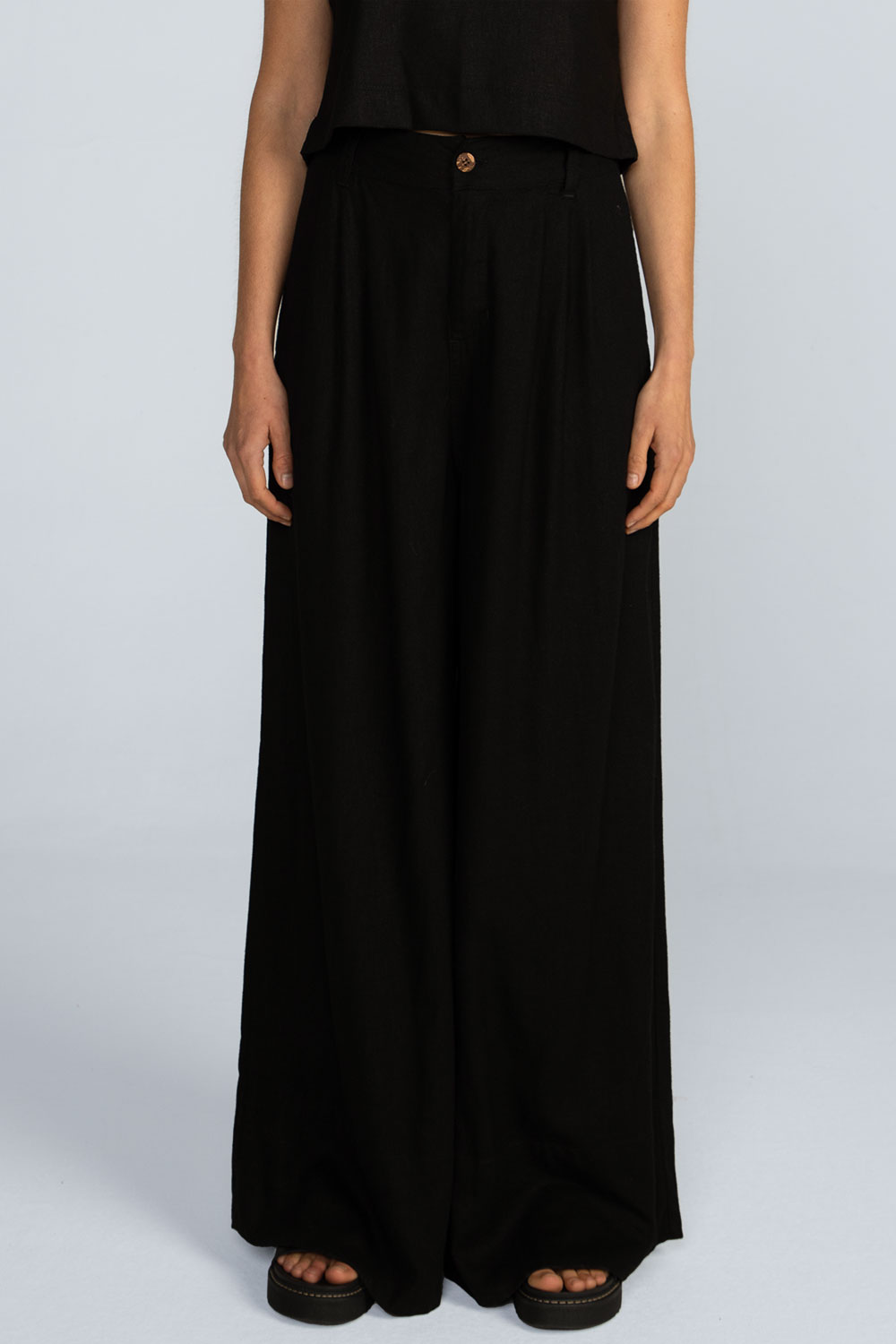 Calça pregas em linho Calça pregas em linho