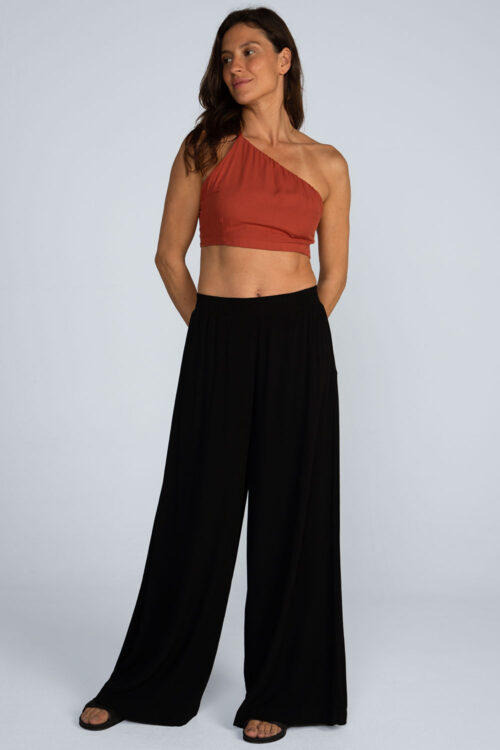 Calça pantalona lisa Calca Preta 110SS26062 2