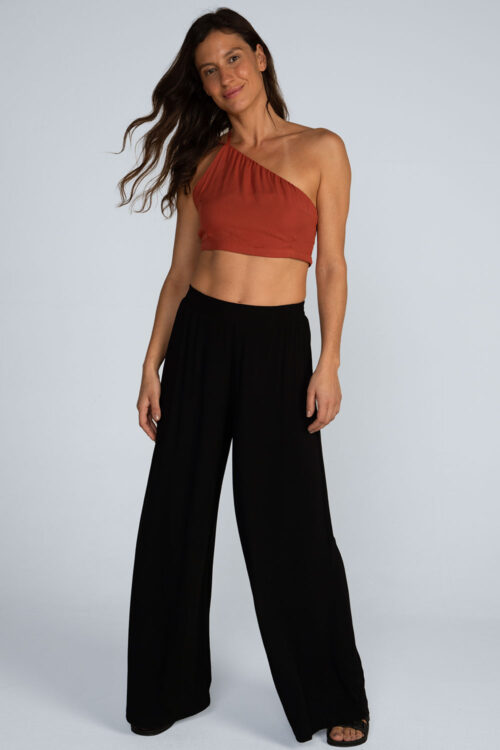 Calça pantalona lisa Calca Preta 110SS26062 5