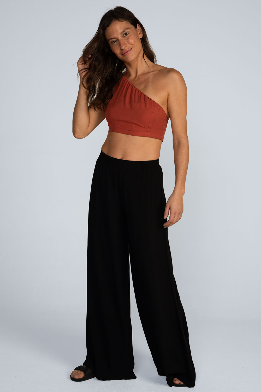 Calça pantalona lisa Calça pantalona lisa - Imagem 4