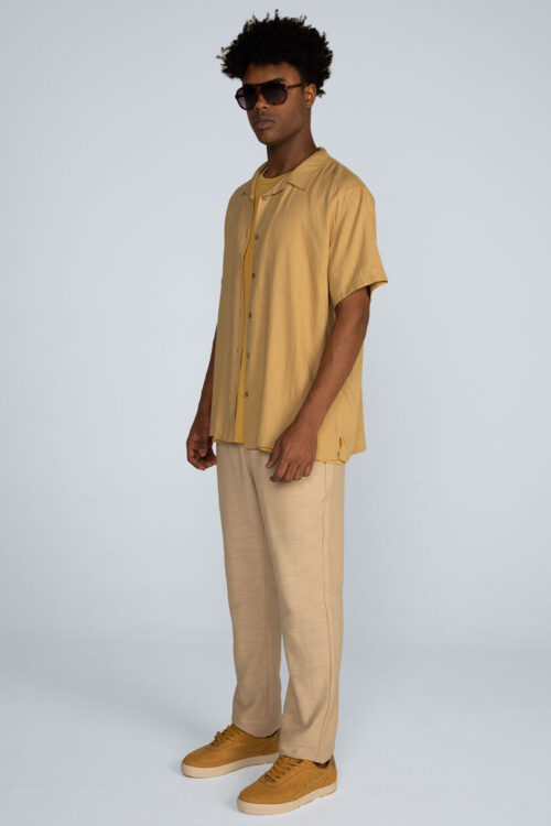 Camisa linho Camisa Mostarda 206SS26260 2