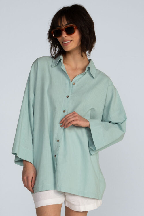 Camisa ampla Camisa Salvia 106SS26046 5