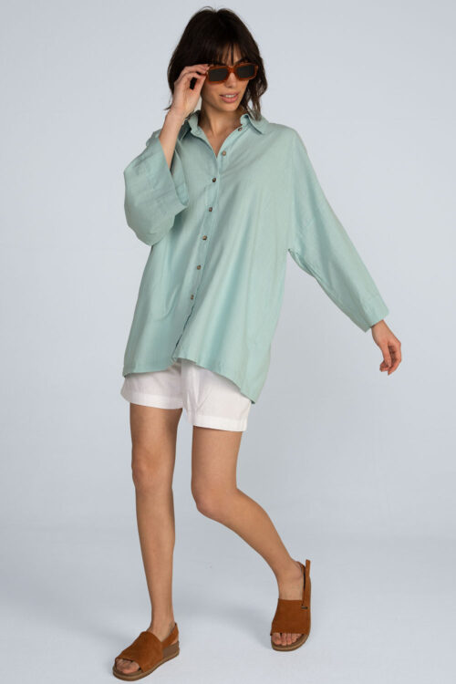 Camisa ampla Camisa Salvia 106SS26046 6