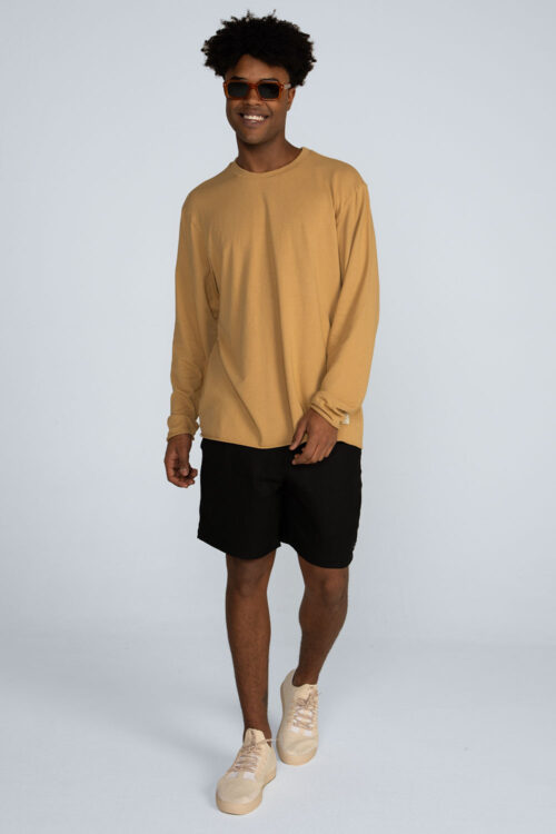 Camiseta manga longa lisa Camiseta Camel 204SS26235 4