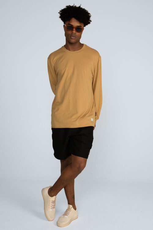 Camiseta manga longa lisa Camiseta Camel 204SS26235 6