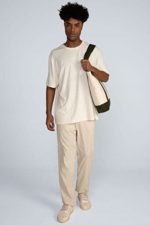 Camiseta malha cânhamo Camiseta Natural 201SS26216 2