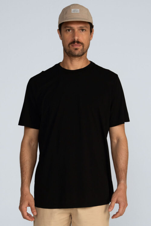 Camiseta oversized Nunca pare de remar Camiseta Preta 201SS26218 1