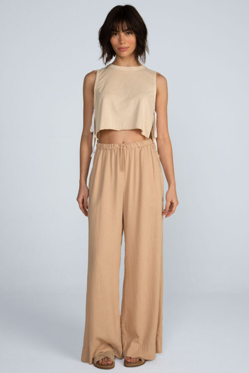 Cropped laços estonado Cropped Areia 103SS26023 4