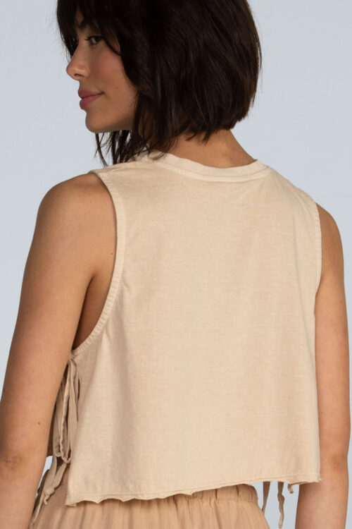 Cropped laços estonado Cropped Areia 103SS26023 6