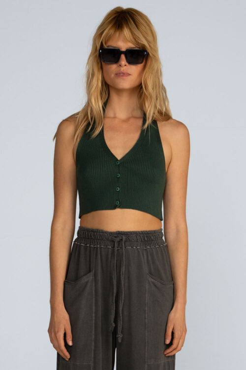 Cropped botões tricô Cropped Oceano 103SS26027 2