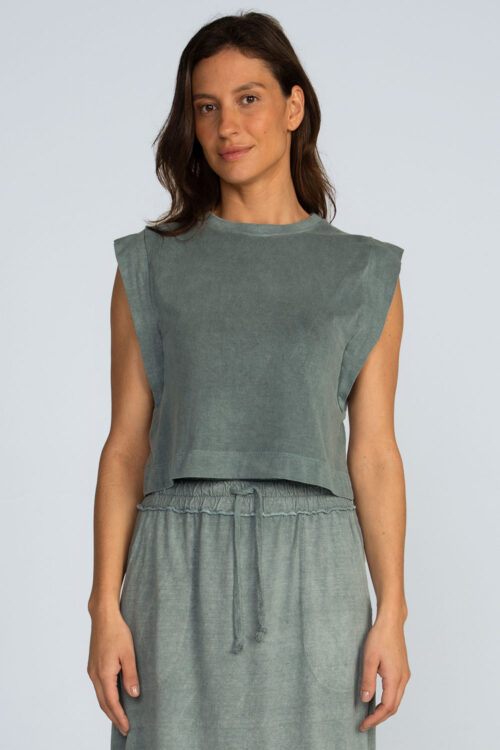 Cropped malha  estonado