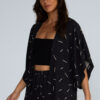 Kimono curto estampado
