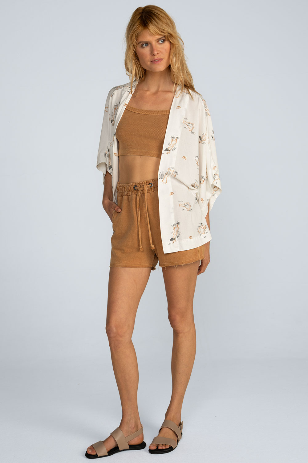 Kimono curto estampado Kimono curto estampado - Imagem 5