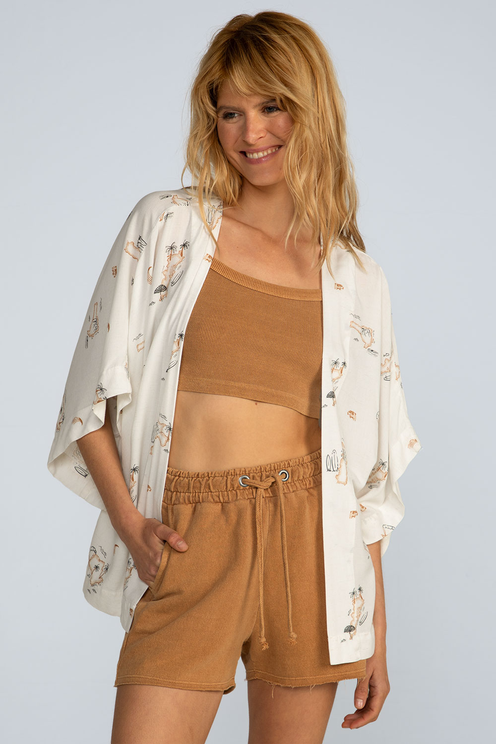 Kimono curto estampado Kimono curto estampado - Imagem 4