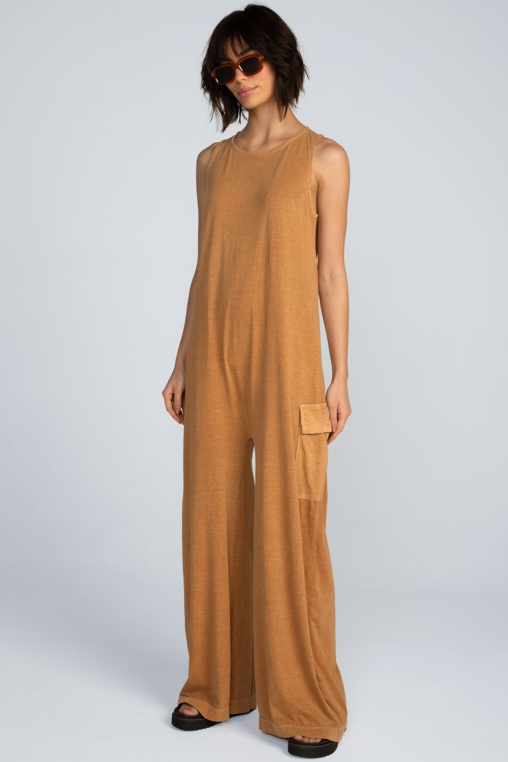 Macacão malha estonada Macacão malha estonada