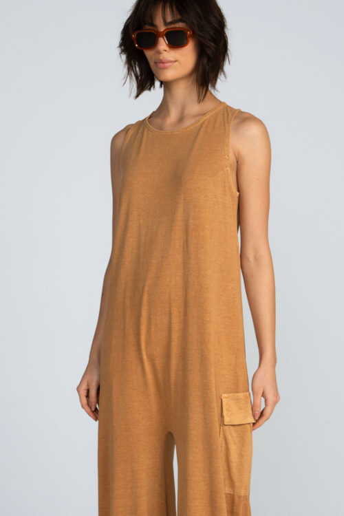 Macacão malha estonada Macacao Damasco 114SS26100 3