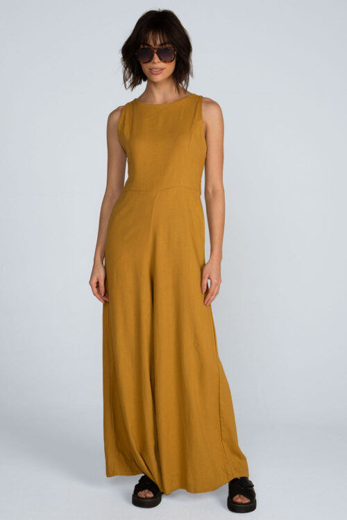 Macacão linho washed Macacao Mostarda 114SS26101 5