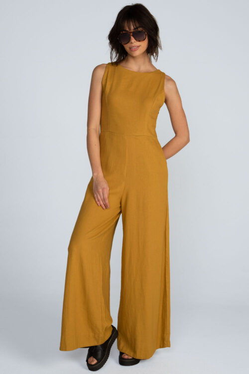 Macacão linho washed Macacao Mostarda 114SS26101 6