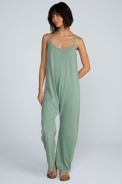 Macacão alças estonado Macacao Verde 114SS26103 4