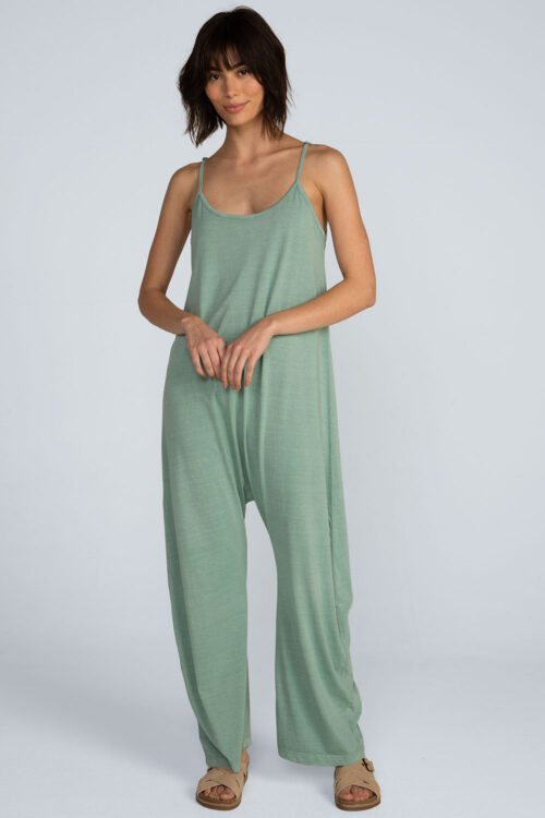 Macacão alças estonado Macacao Verde 114SS26103 5