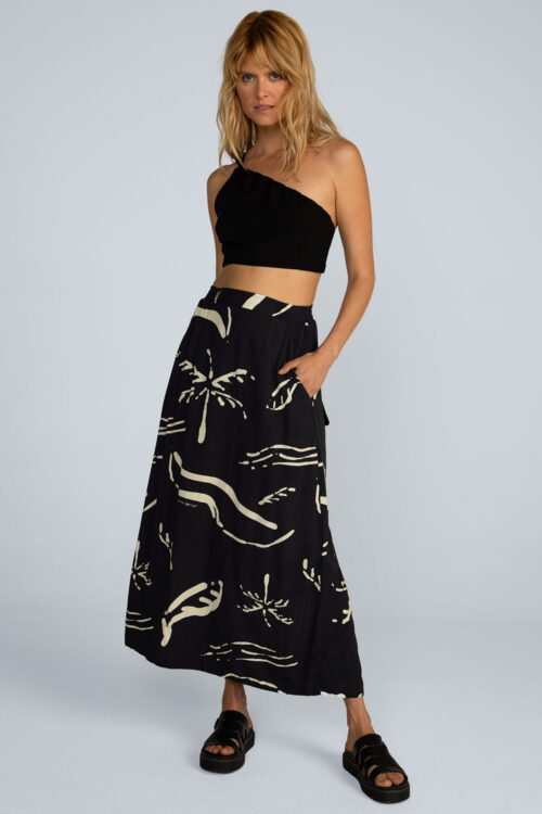 Alternative view of Saia Midi estampada