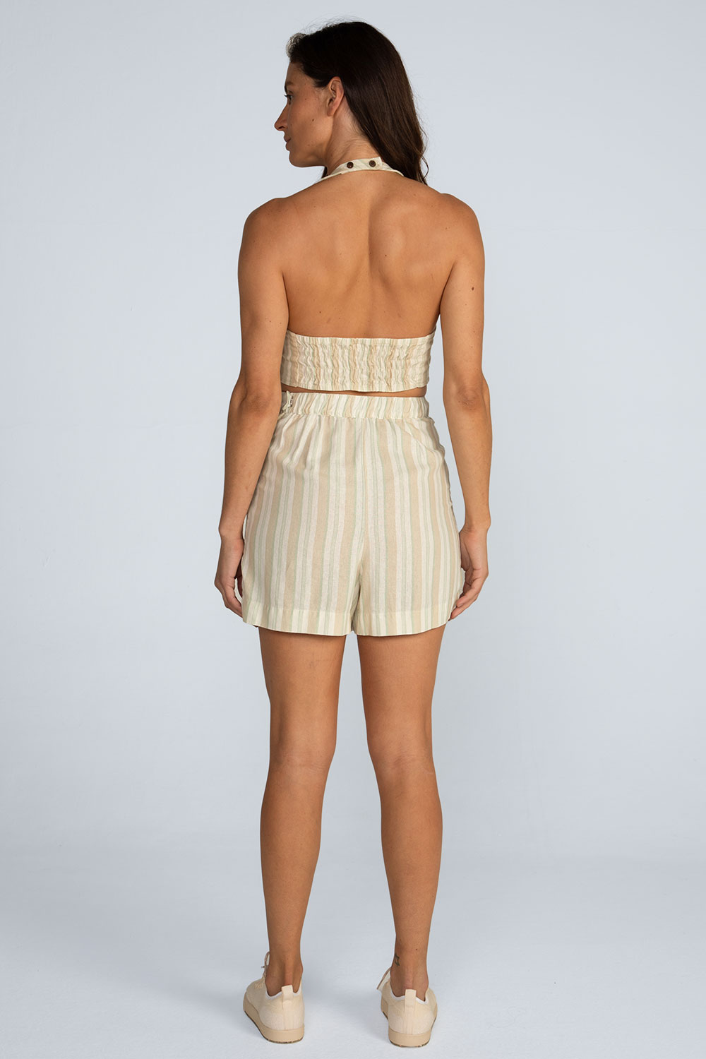 Short linho listrado Short linho listrado - Imagem 5