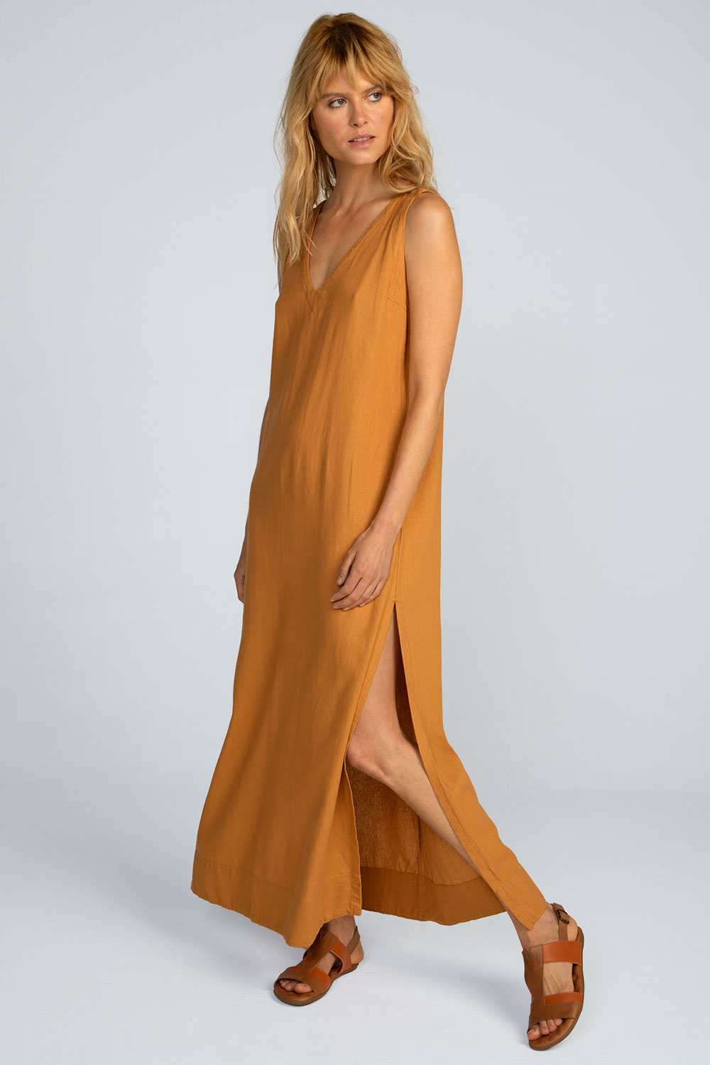 Vestido longo linho Vestido longo linho - Imagem 2