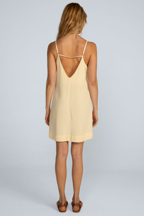 Vestido curto liso alças Vestido Areia 113SS26075 3