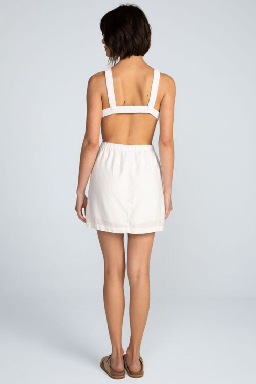 Vestido curto liso Vestido Branco 113SS26074 6