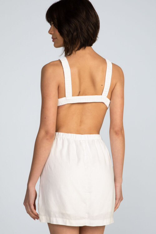 Vestido curto liso Vestido Branco 113SS26074 7