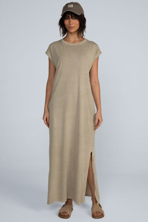 Vestido longo estonado Vestido Camurca 113SS26087 1