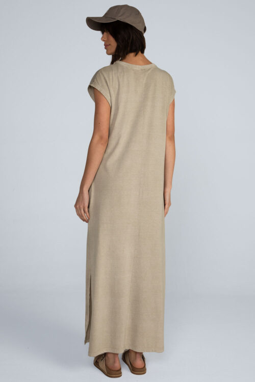 Vestido longo estonado Vestido Camurca 113SS26087 2