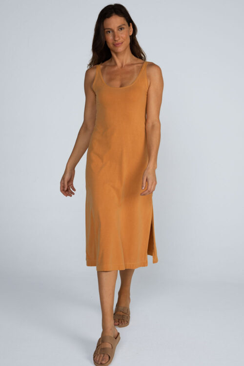 Vestido midi regata
