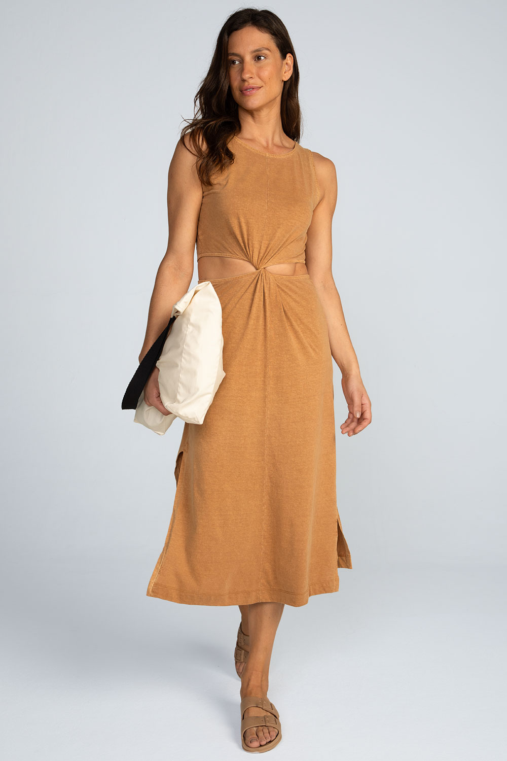 Vestido midi estonado Vestido midi estonado - Imagem 6