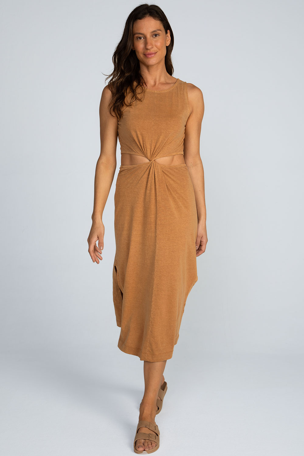 Vestido midi estonado Vestido midi estonado