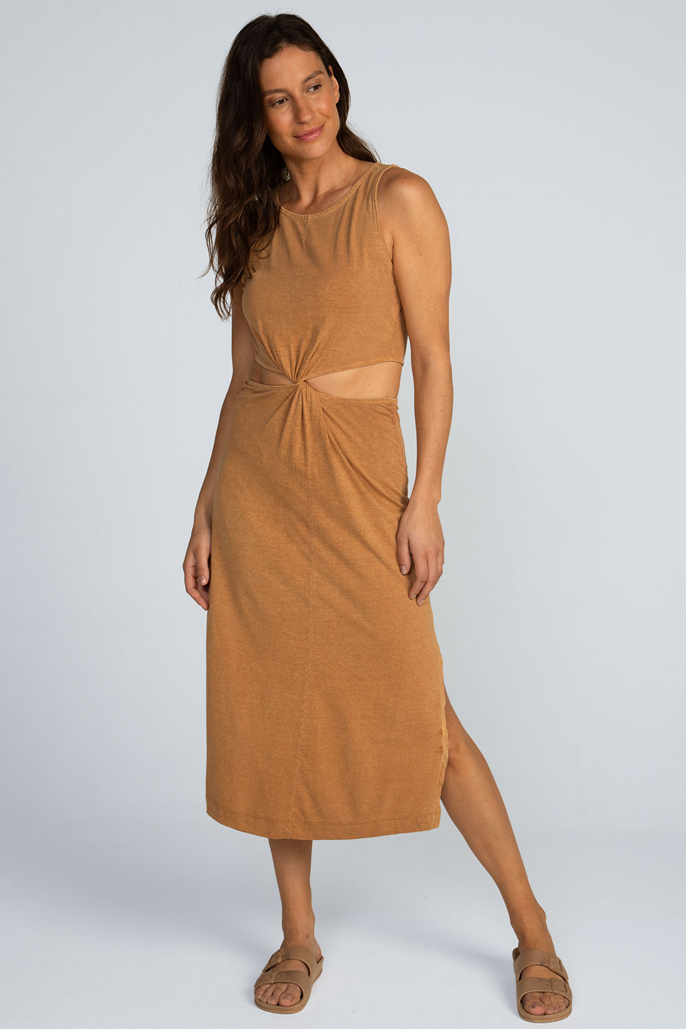 Vestido midi estonado Vestido midi estonado - Imagem 8