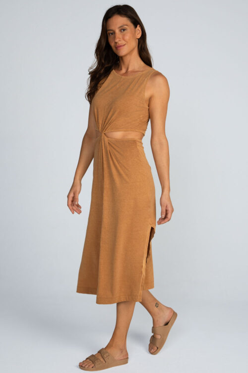 Alternative view of Vestido midi estonado