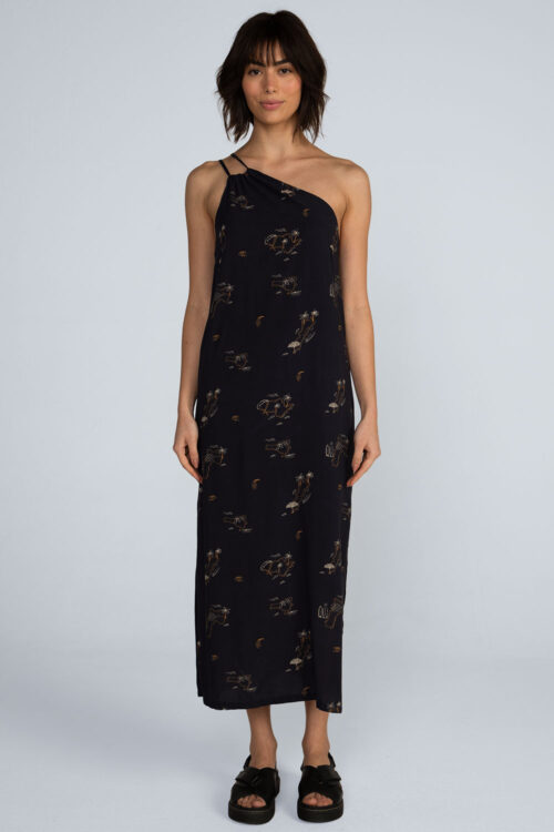 Vestido midi estampado Vestido Destinos 113SS26082 1