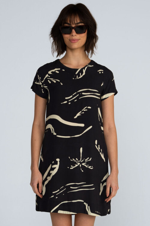 Vestido curto estampado