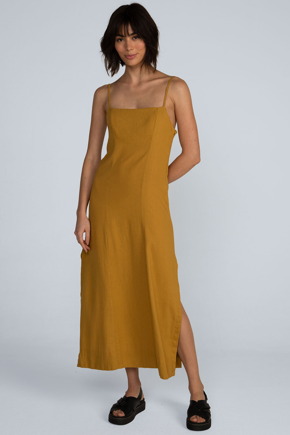 Vestido midi linho Vestido midi linho - Imagem 3