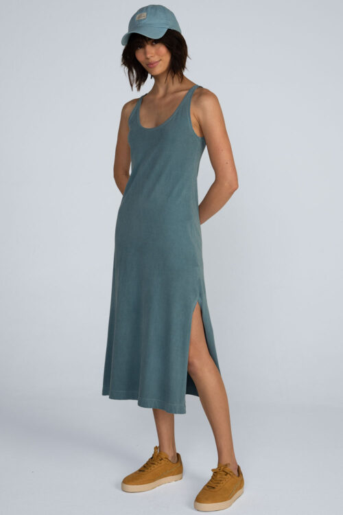 Vestido midi regata