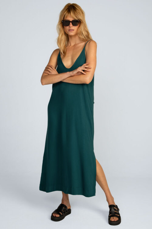 Vestido midi alças