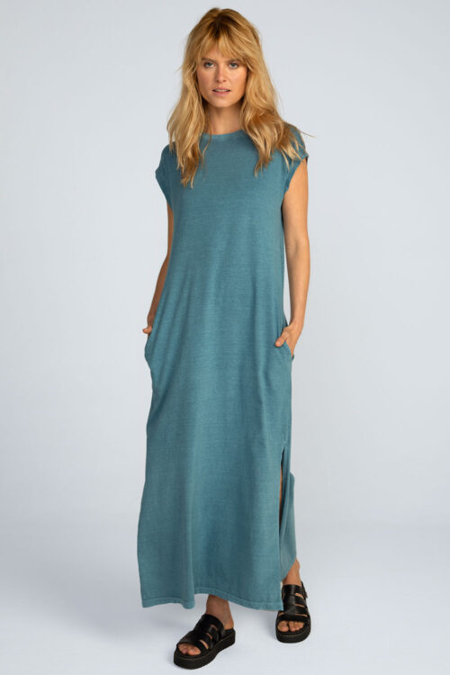 Vestido longo estonado Vestido Oceano 113SS26087 4