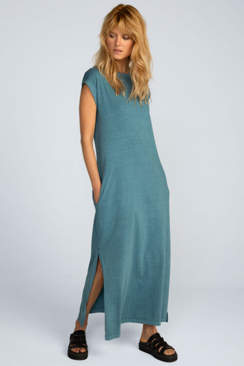 Vestido longo estonado Vestido Oceano 113SS26087 5