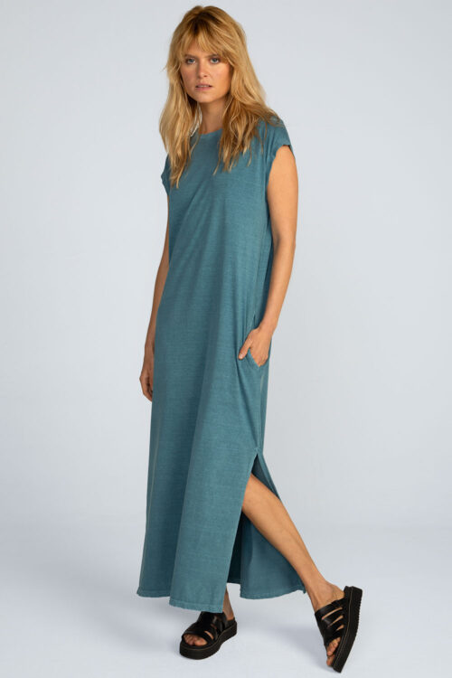 Vestido longo estonado Vestido Oceano 113SS26087 6