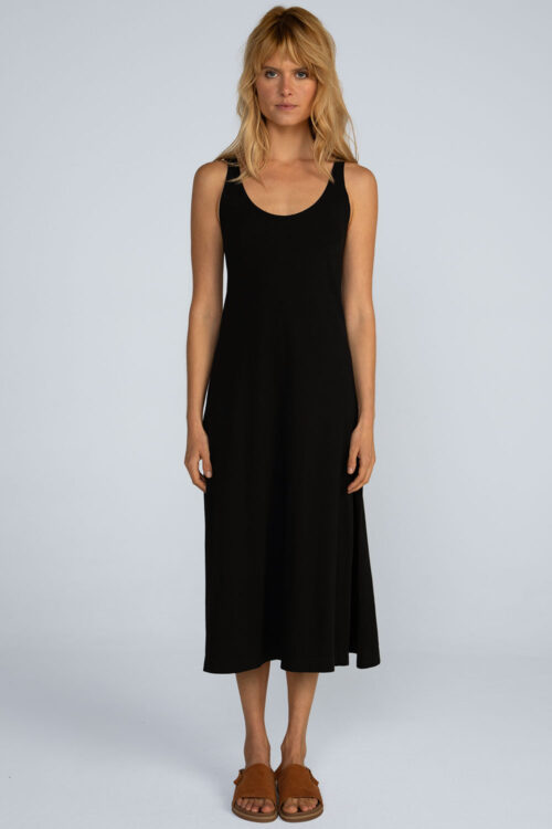 Vestido midi regata