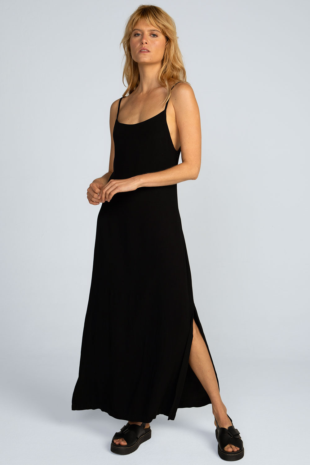 Vestido longo liso Vestido longo liso